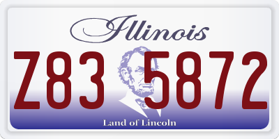 IL license plate Z835872