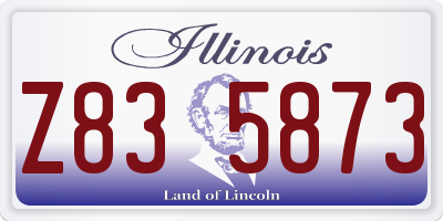 IL license plate Z835873