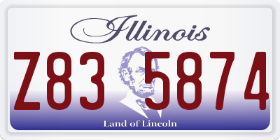 IL license plate Z835874