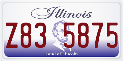 IL license plate Z835875