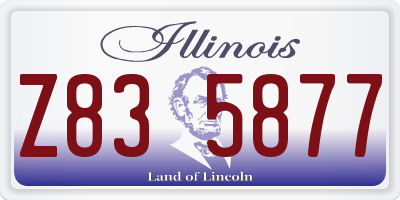 IL license plate Z835877