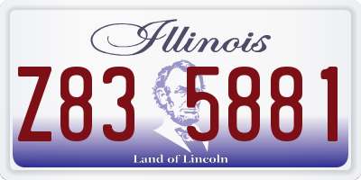 IL license plate Z835881
