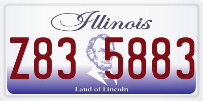 IL license plate Z835883
