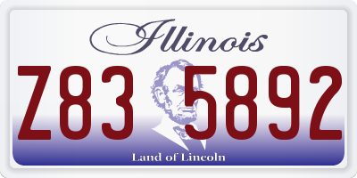 IL license plate Z835892