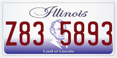 IL license plate Z835893
