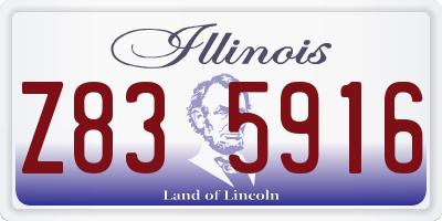 IL license plate Z835916