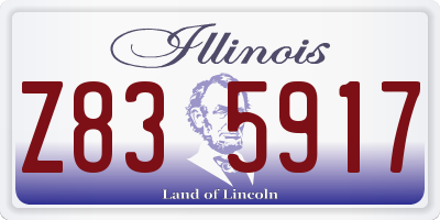 IL license plate Z835917