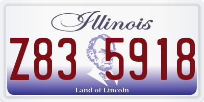 IL license plate Z835918