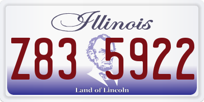 IL license plate Z835922