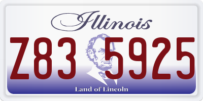 IL license plate Z835925