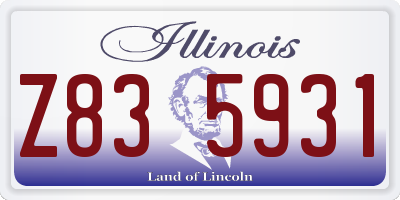 IL license plate Z835931