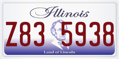 IL license plate Z835938