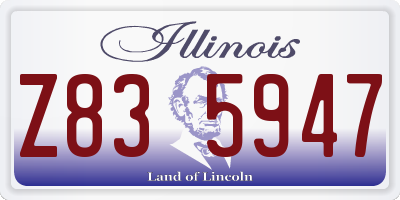 IL license plate Z835947