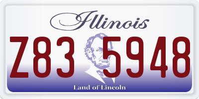 IL license plate Z835948