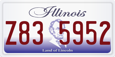 IL license plate Z835952