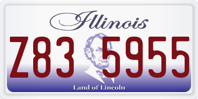 IL license plate Z835955