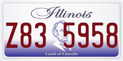 IL license plate Z835958