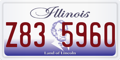 IL license plate Z835960