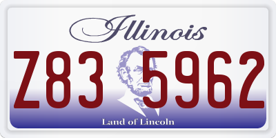 IL license plate Z835962