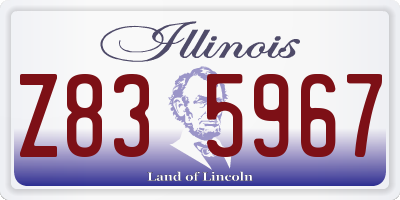 IL license plate Z835967