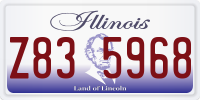 IL license plate Z835968