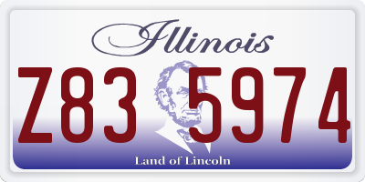 IL license plate Z835974