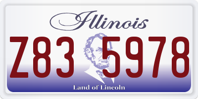 IL license plate Z835978