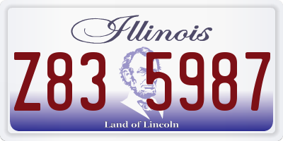 IL license plate Z835987