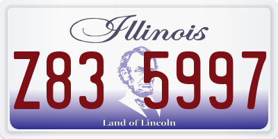 IL license plate Z835997
