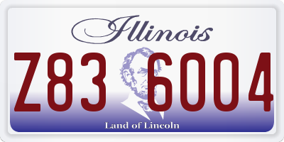 IL license plate Z836004