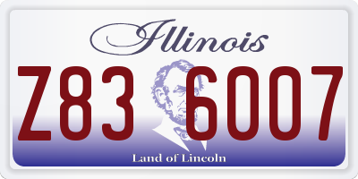 IL license plate Z836007