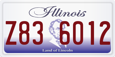 IL license plate Z836012