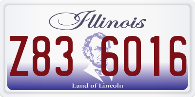 IL license plate Z836016