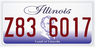 IL license plate Z836017