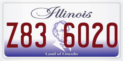 IL license plate Z836020