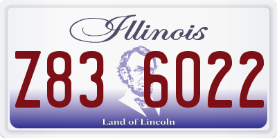 IL license plate Z836022