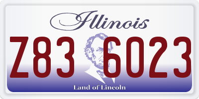 IL license plate Z836023
