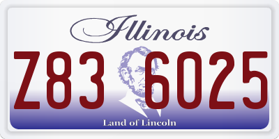 IL license plate Z836025