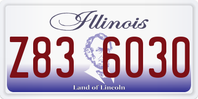 IL license plate Z836030