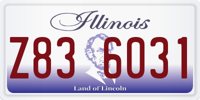 IL license plate Z836031
