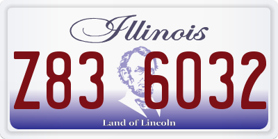 IL license plate Z836032