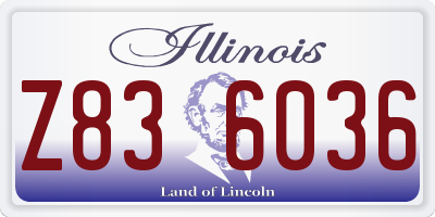 IL license plate Z836036