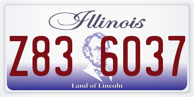 IL license plate Z836037