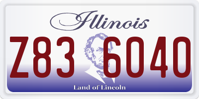 IL license plate Z836040