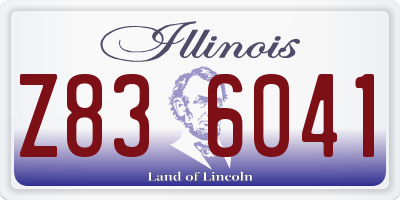 IL license plate Z836041