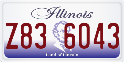IL license plate Z836043