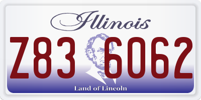 IL license plate Z836062