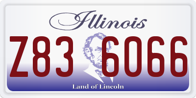 IL license plate Z836066