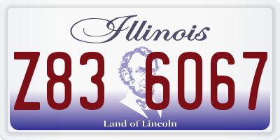 IL license plate Z836067