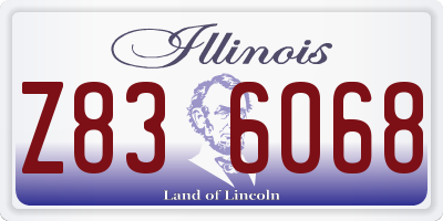 IL license plate Z836068